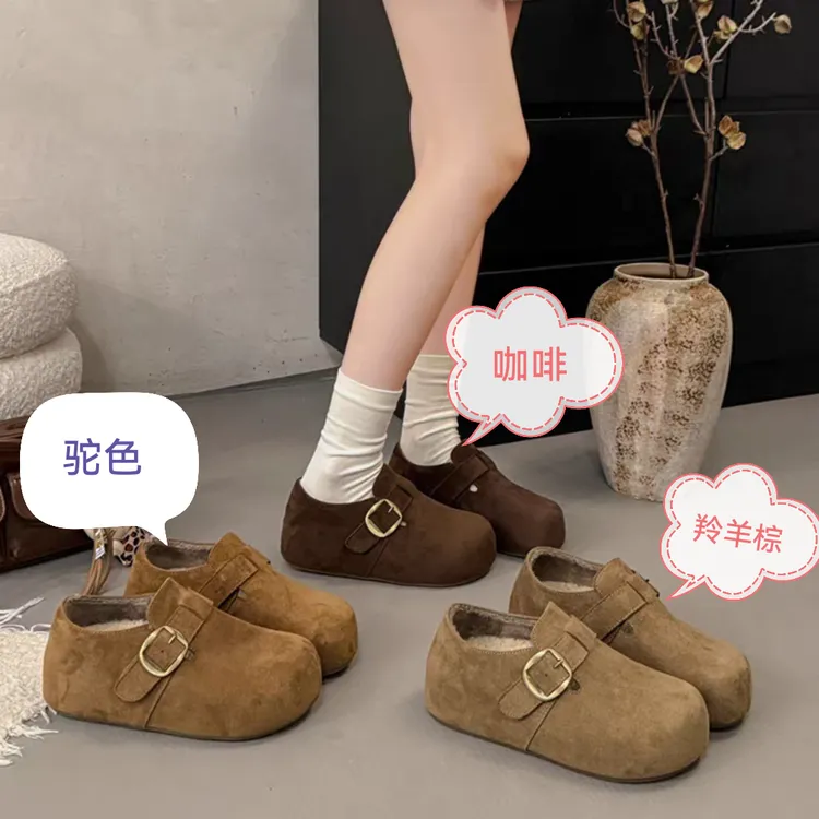 1501秋冬新款厚底内增高加绒勃肯鞋