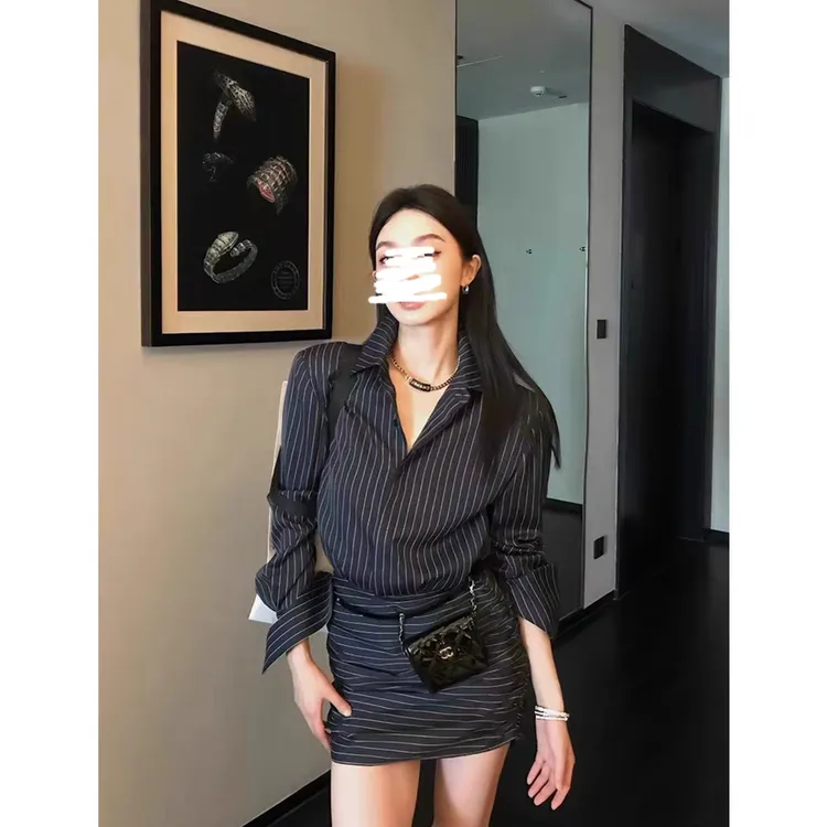 新款修身显瘦衬衫裙时尚百搭休闲连衣裙