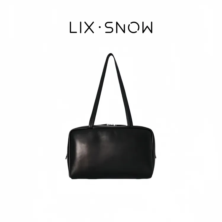 row极简高级手提羊皮保龄球单肩包