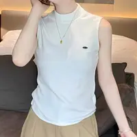 【艾萱萱】8131款纯色简约风柔软亲肤半高领背心打底衫 约51