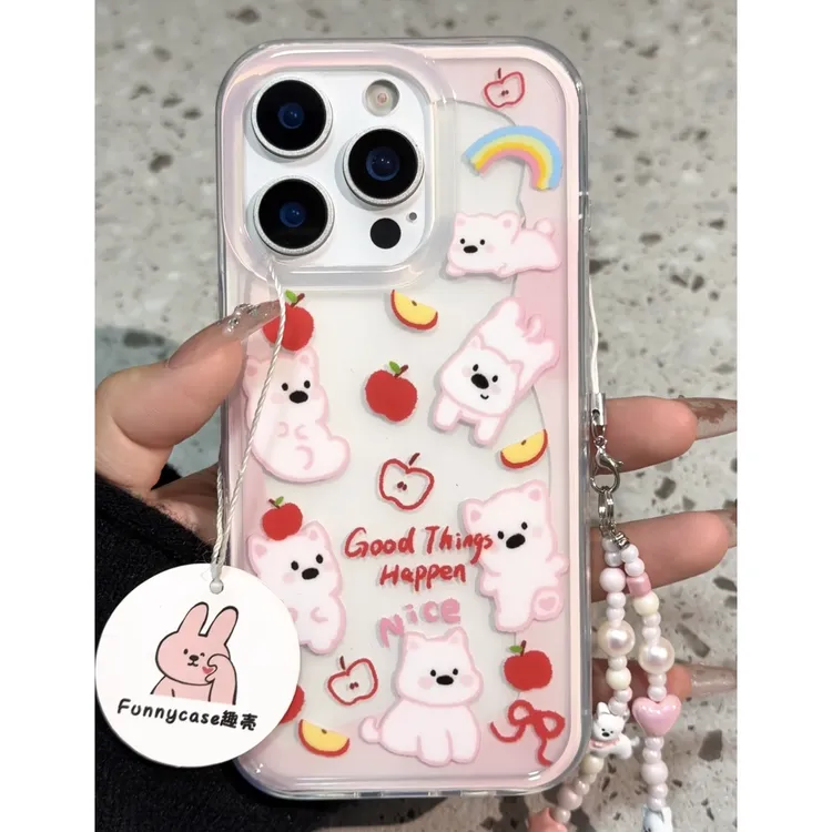 壳望彩虹小狗适用苹果华为vivo小米oppo女款iphone15/16/14荣耀壳