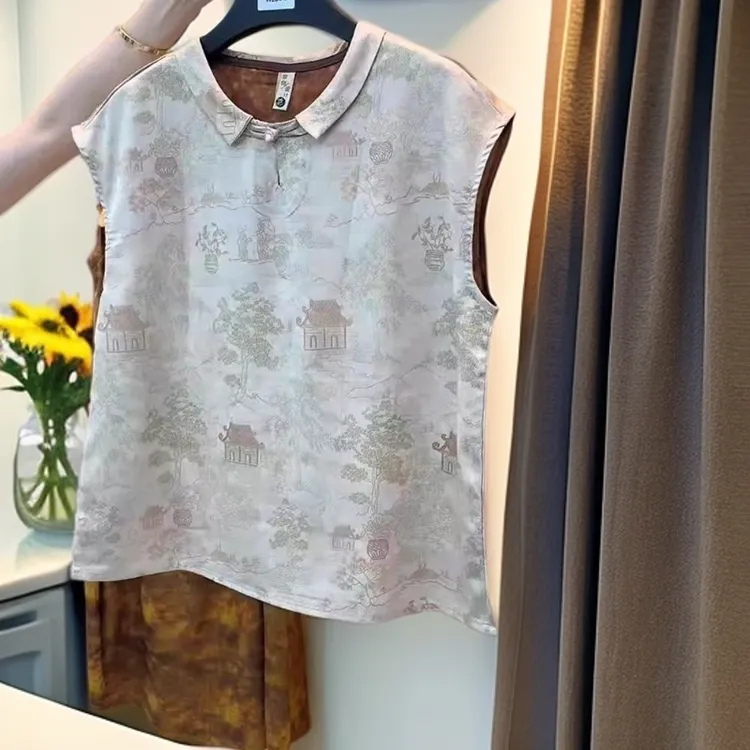 【亭台楼阁】新中式国风无袖时尚休闲品质上衣