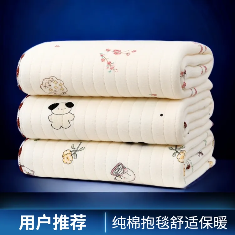 秋冬款纯棉包单新生儿保暖婴儿抱毯产房厚包巾初生宝宝全棉抱被
