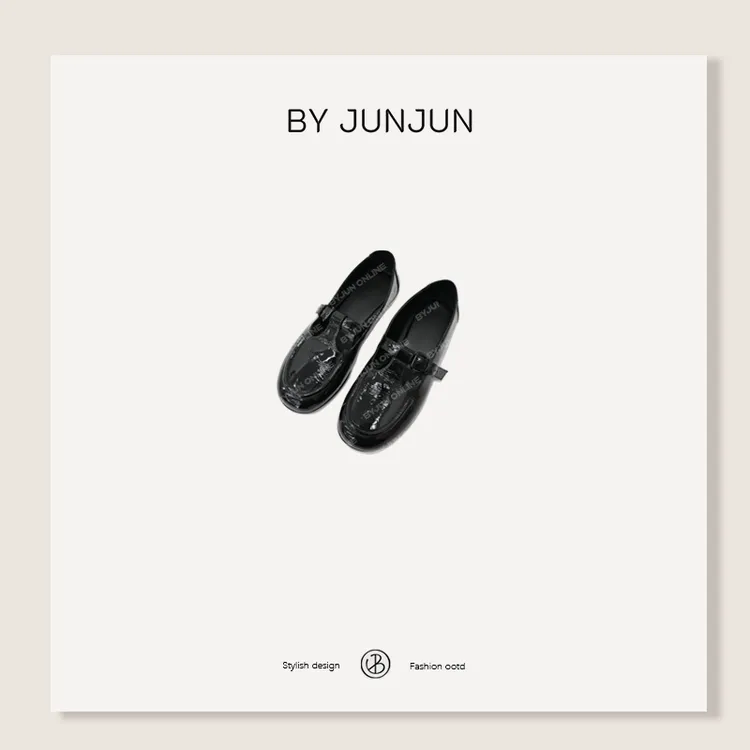 ByJunjun珺珺定制漆皮真皮低帮鞋C25X1414