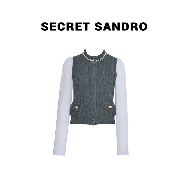 【珍珠领】Secret Sandro 楚楚 毛衫 M65202058C