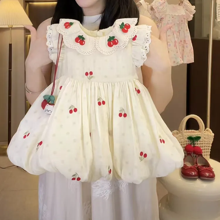 小童女宝宝时髦裙子潮女童夏季连衣裙2025新款周岁甜美洋气公主裙