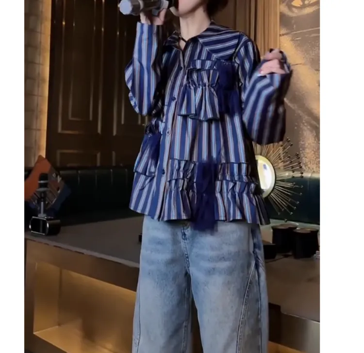 2024春季新款时尚女装网红潮流气质靓丽漂亮上衣牛仔裤女珍6