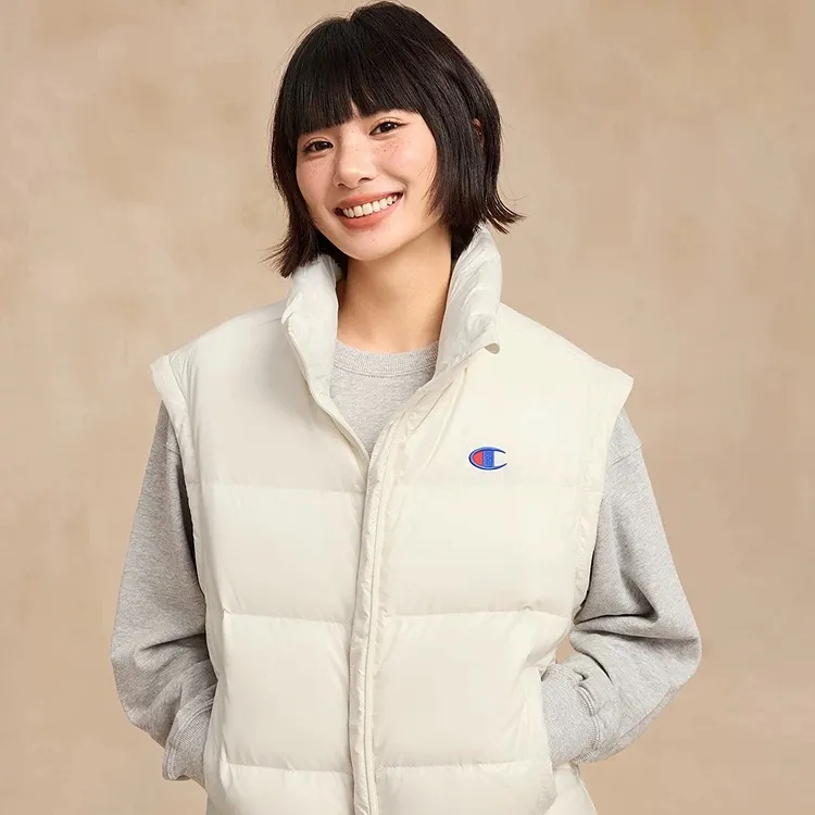 【防泼水】Champion冠军25冬短款羽绒服女立领袖子可拆卸U5CDJSW012