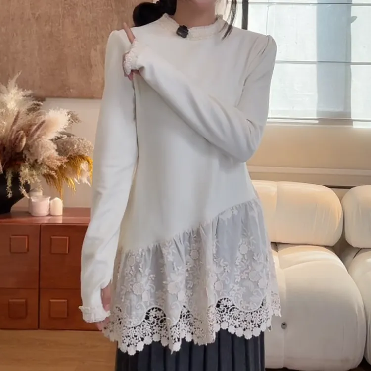 【海街日集】漂亮打底不规则柔软百搭打底衫女冬季LK2508286