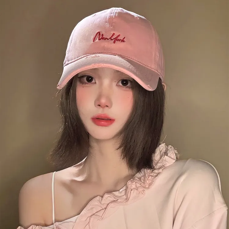 大头围鸭舌帽女2025新款爆款帽子宽帽檐遮阳显脸小软顶棒球帽男生