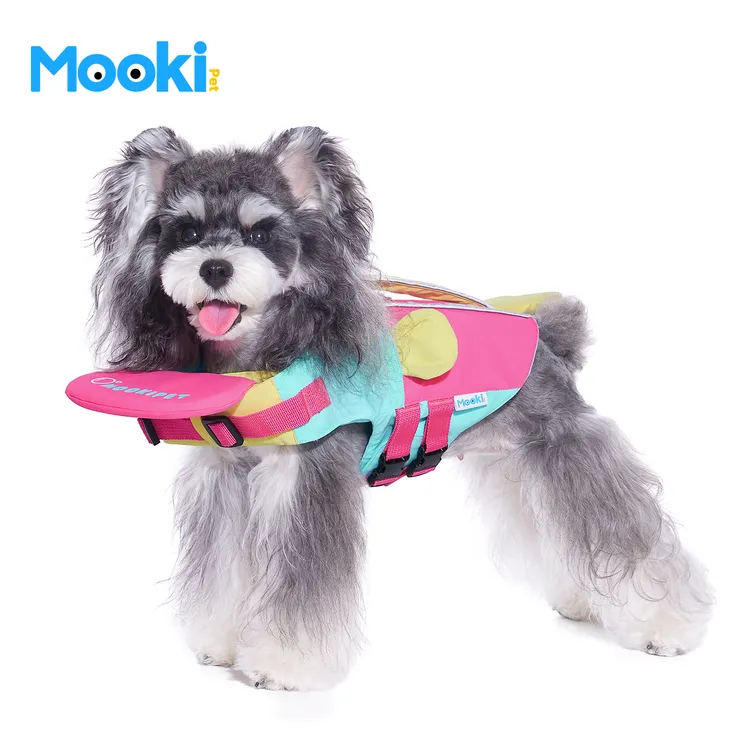 mookipet狗狗大浮力救生服宠物比熊雪纳瑞小型犬泳池户外游泳衣服