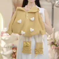 女童2025秋季新款洋气爱心连帽毛衣打底裤两件套C23722