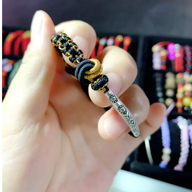 非金属布艺手链 纯手工编织男女同款手工编绳编织手链