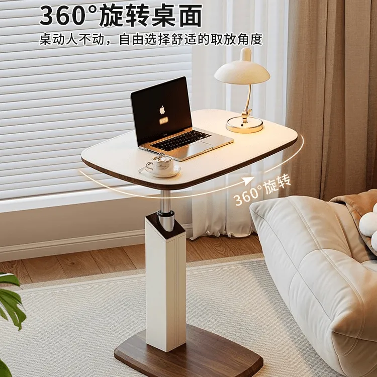 马鞍皮设计木质工艺Finish烤漆边几餐桌办公茶几旋转360°旋转桌面
