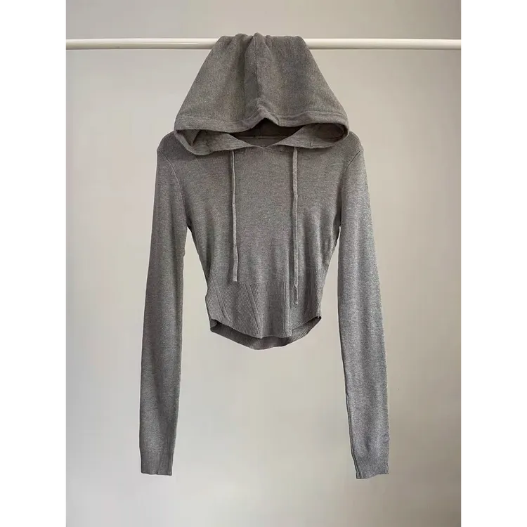 满眼都是品调！卫衣女连帽短款辣妹修身长袖套头街头高腰显瘦上衣