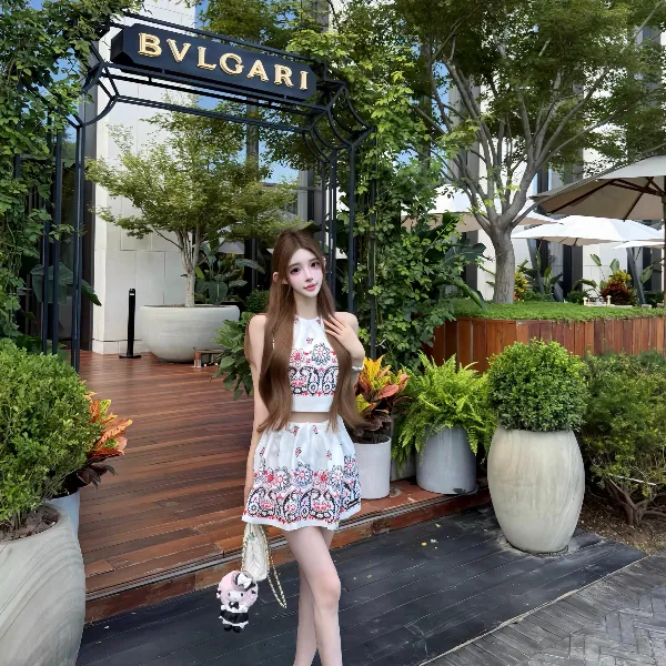 休闲中长款防晒碎花显瘦白色短款夏季复古印花时尚百搭显瘦休闲