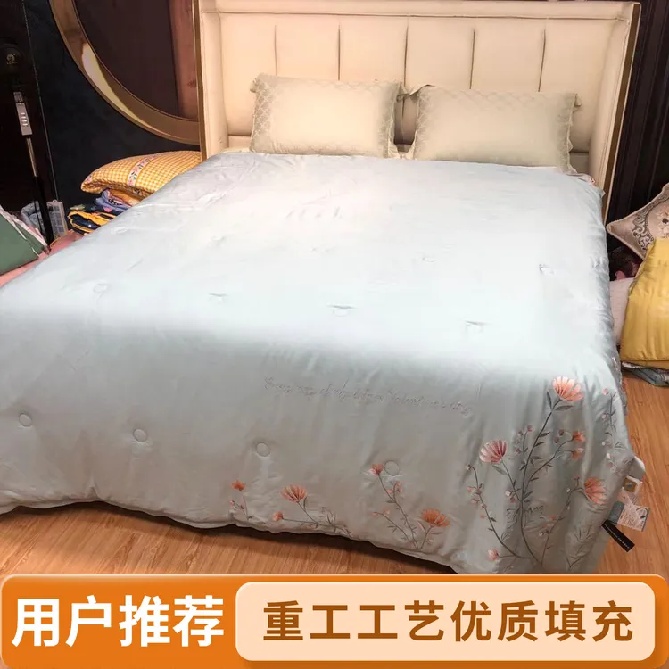 【天意】午后阳光夏季莱赛尔天丝重工刺绣简约款夏凉被春秋被