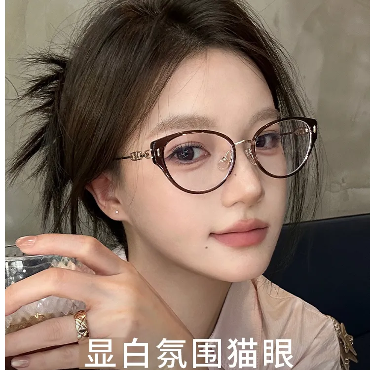 高级定制女士老花眼镜女时尚洋气猫眼老花镜防蓝光中年高清老视镜