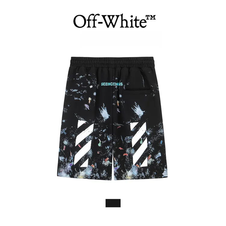 OFF-WHITESS26休闲星空泼墨轻奢休闲短裤 男女同款OFFSPGLOG330Q