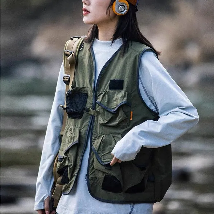 MIN SAN JIN轻量化丰富多口袋设计山系百搭工装马甲CSSJ-3669CS