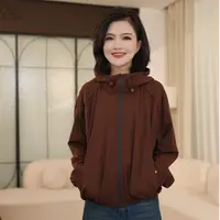 枫竺阿楠anan户外运动风新款连帽保暖简约百搭内里磨毛外套女秋冬