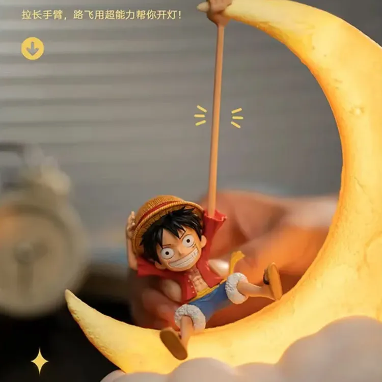 正版海贼王单色暖光拉拉路飞磁控小夜灯周边动漫好物