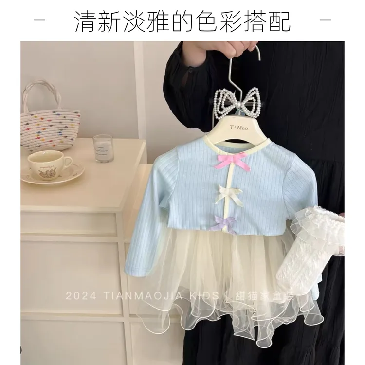 女童宝宝连衣裙秋装新款甜美软纱裙春秋洋气公主品质儿童裙子