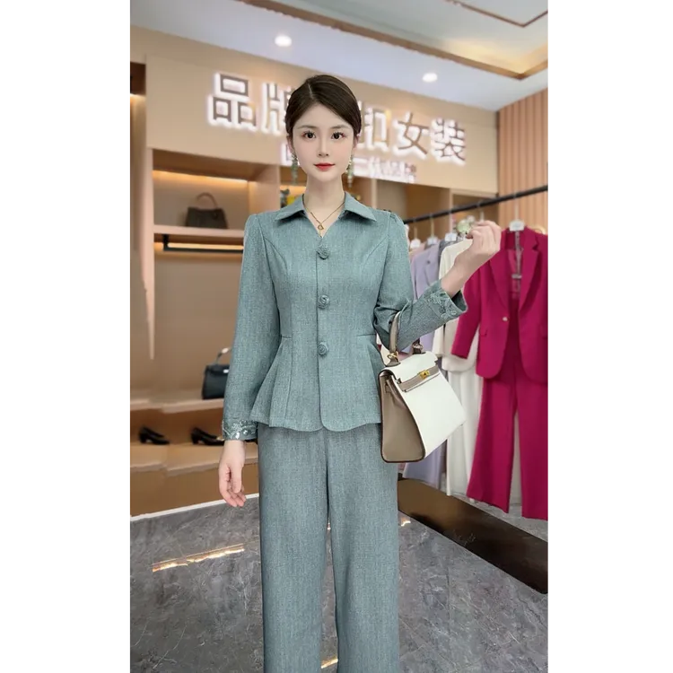 〈纪朵研〉1392中式西装国风休闲风时尚套装