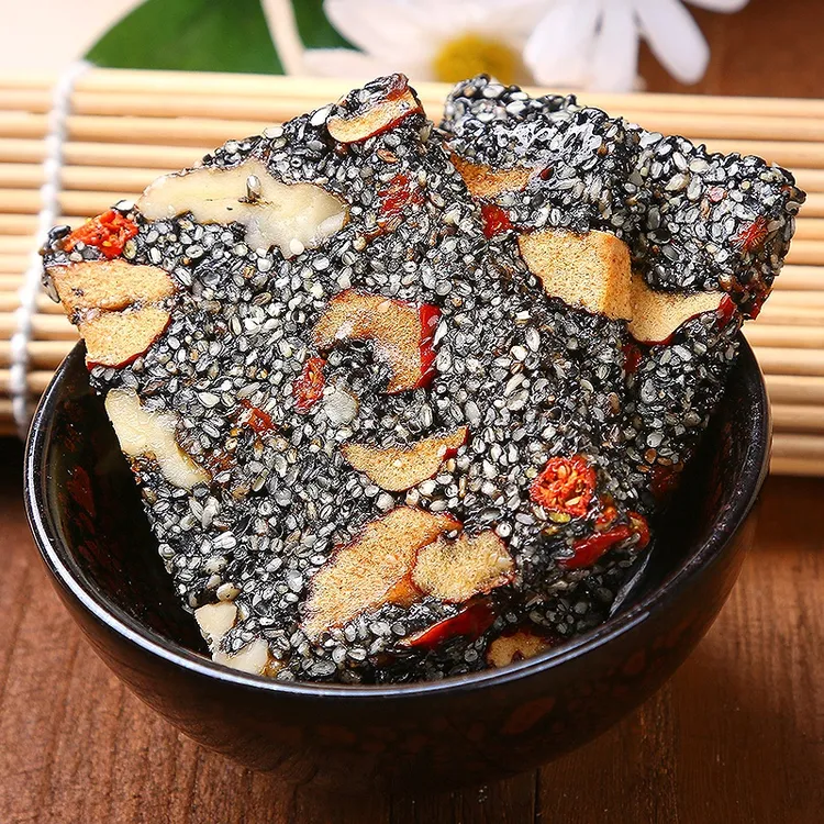 黑芝麻红枣枸杞核桃软糕纯手工老式营养零食老少皆宜解馋香酥糕点