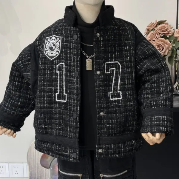 2025秋冬新款小香风夹棉外套男儿童时尚洋气童装