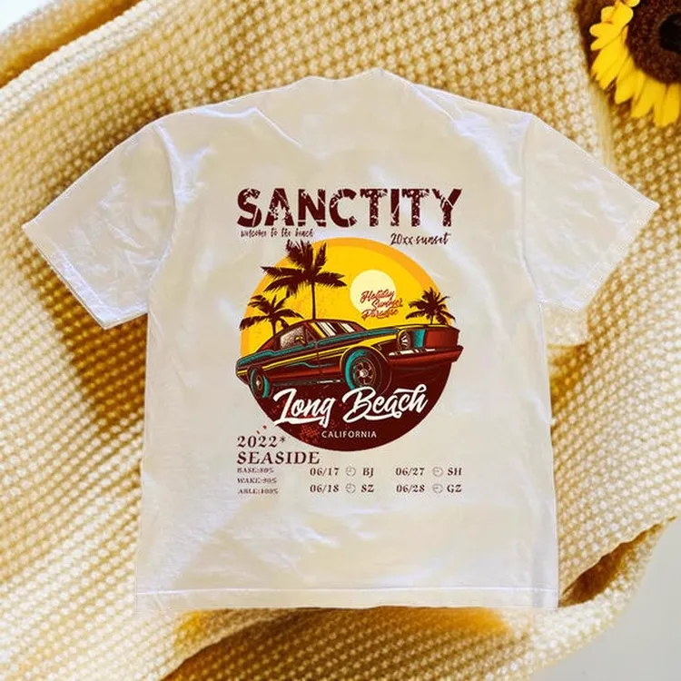 短袖240克宽松圆领短袖T恤男国潮印花圆领重磅ins美式潮流夏季