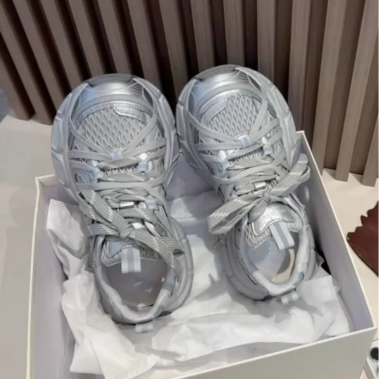 复古做旧擦色老爹鞋女2025春新款蜘蛛侠绑带网面厚底休闲运动鞋