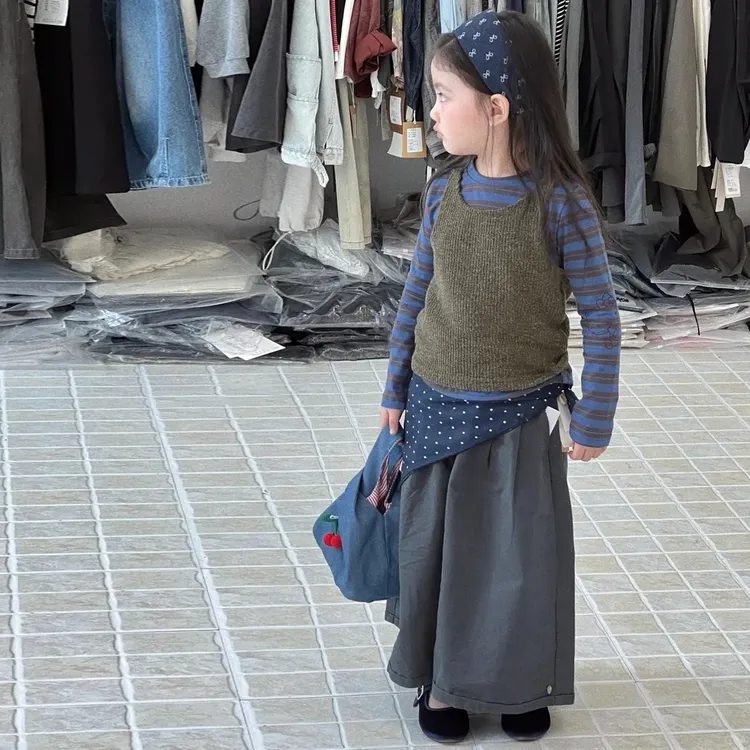 女童套装2025新款秋季儿童百搭条纹长袖上衣洋气女孩休闲阔腿裤