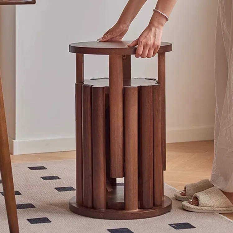 实木凳子家用可叠放组合凳吃饭新中式叠凳矮凳客厅叠叠乐板凳椅子