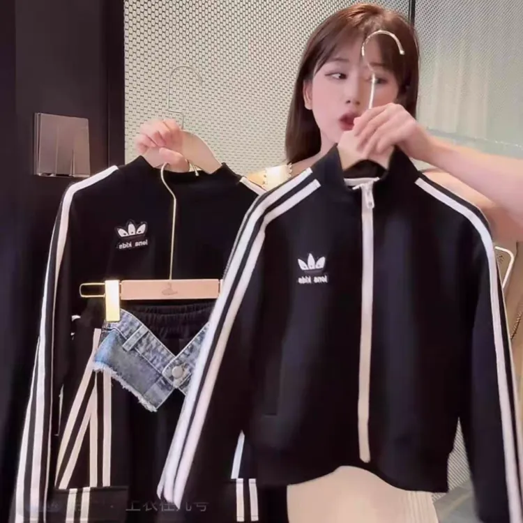 潮牌甜酷风街舞洋气套装女童外套春秋款2025新款儿童打底衫工装裤