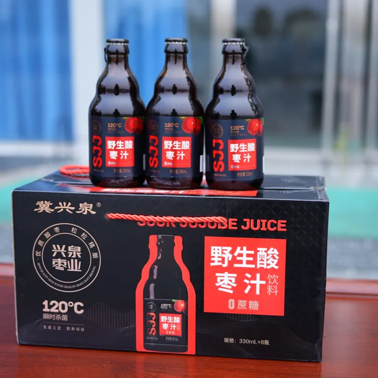 【礼盒装-零蔗糖-野生酸枣汁】邢台太行特产玻璃瓶40%高果汁含量