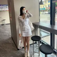 QINGXIIN 修身（纯白色）瑜伽上衣