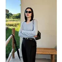 树皮V领|气质通勤显瘦肌理感V领初秋长袖针织