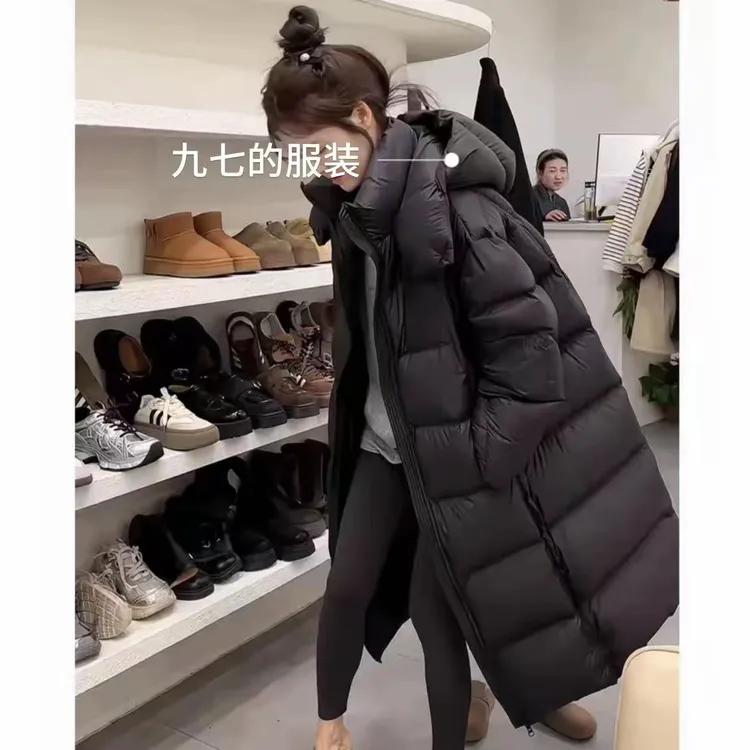 【九七】25年新款高洁高蓬95鸭绒法国走秀系列羽绒服女过膝韩版