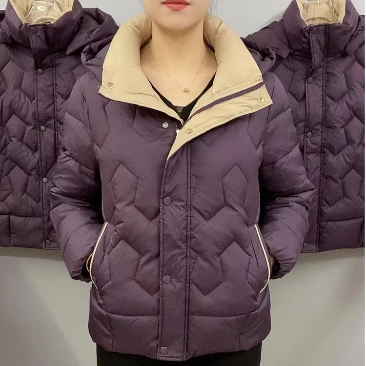 新款棉服帽可拆卸D20加厚保暖中老年妈妈装时尚百搭休闲棉服外套