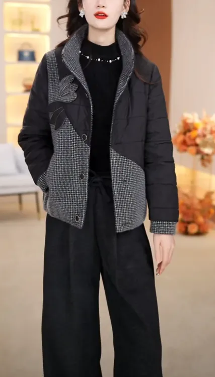 秋冬新款优雅气质时尚加厚加棉高级百搭显瘦休闲宽松洋气外套