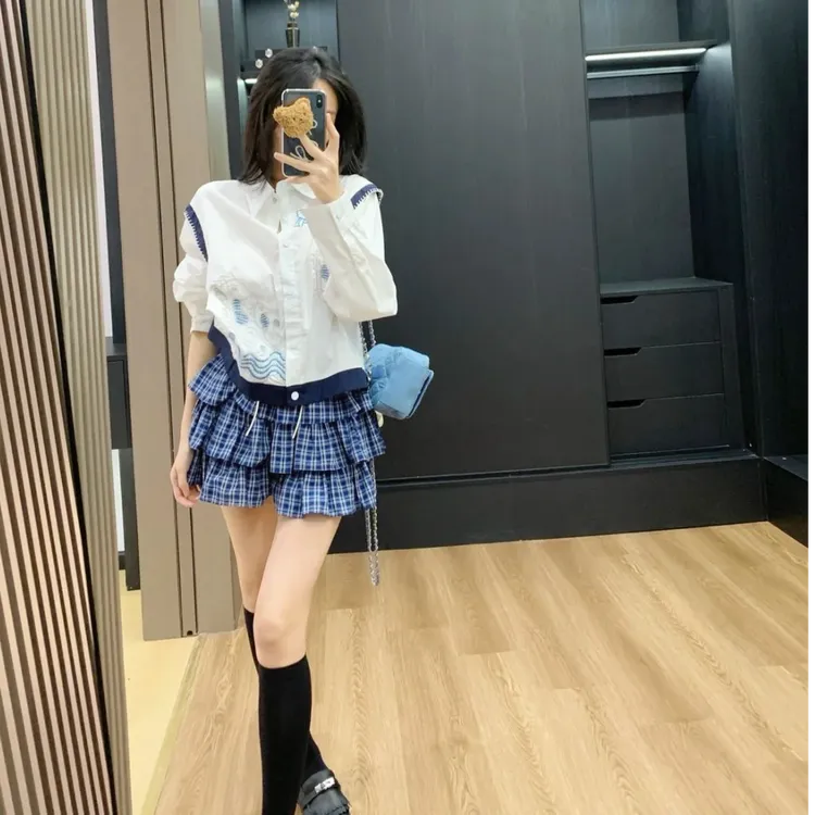 2025早秋新款时尚套装气质显瘦洋气休闲百搭性感辣妹长袖衬衫短裙