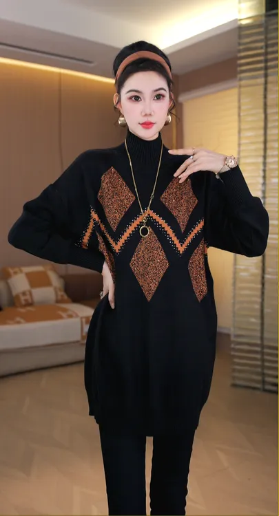 加厚保暖【璀璨】秋冬必备时尚洋气上档次毛衣上衣-3073#