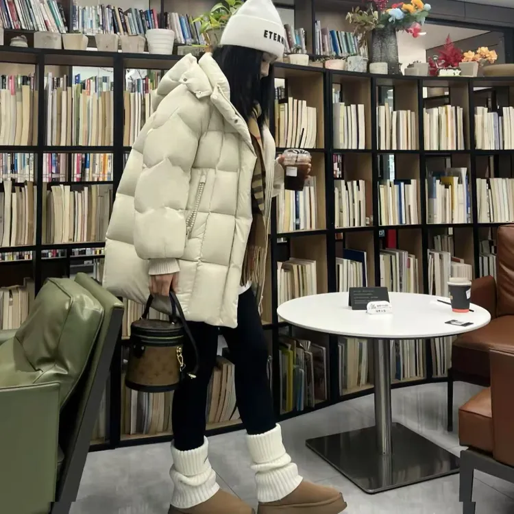 【薇薇生活号】90白鹅绒轻奢高级感新款加厚保暖时尚中长款羽绒服