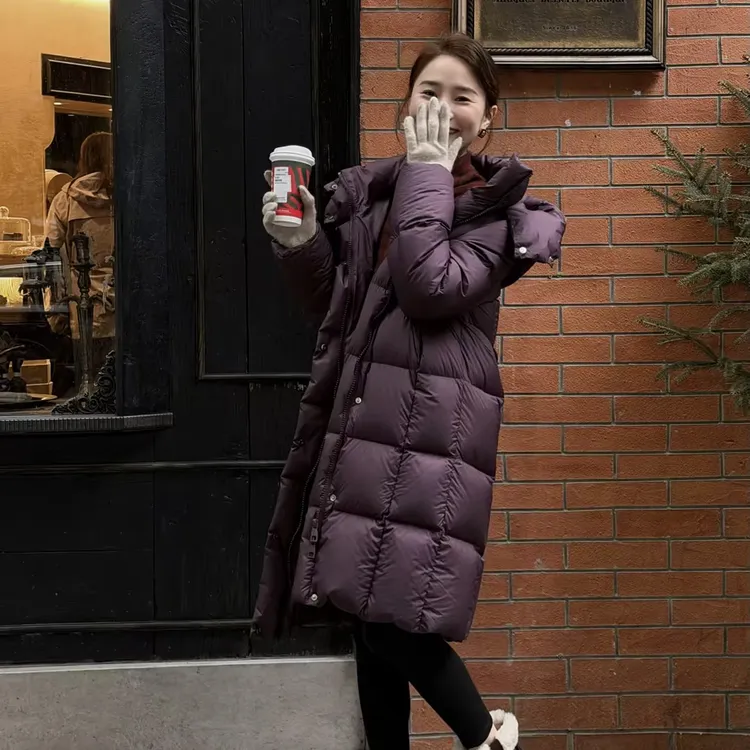 HELA AOMI “紫雾暖绒”90鸭绒中长款泡芙保暖羽绒服CY5DC64443