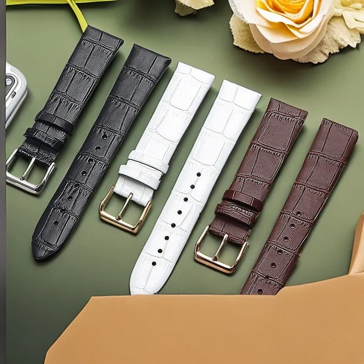 真皮表带 男 双面小牛皮超薄柔软女士手表链配件