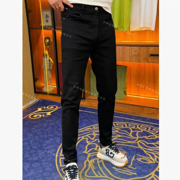 89178 秋冬净版黑色牛仔裤 小脚裤高端高品质潮男潮款显腿长