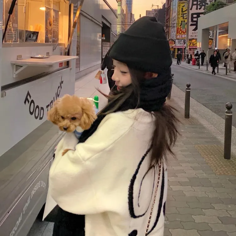 2025早春新款时尚气质长袖上衣显瘦慵懒感休闲百搭宽松套头毛衣女