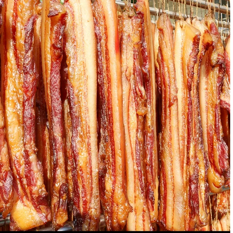 正宗陆川腊肉肥瘦均匀特色风味土猪制作传统风味好吃美味