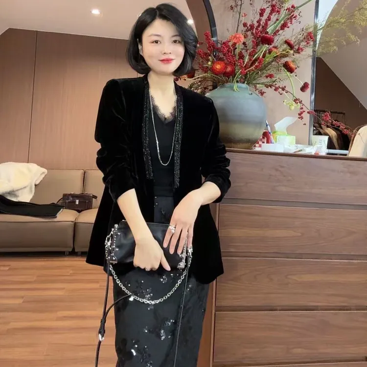 【TANTAN】显瘦气质百搭时尚轻奢修身外套#228